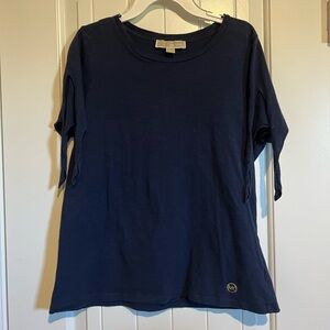 Michael Kors Navy Short Sleeve Top